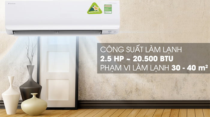 Điều Hòa Treo Tường Daikin Inverter 1 Chiều 20.500 BTU (FTKC60UVMV/RKC60UVMV) chính hãng