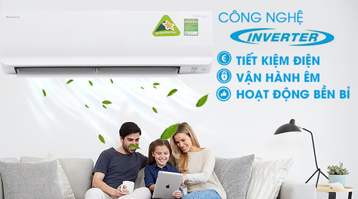 Điều Hòa Treo Tường Daikin Inverter 1 Chiều 20.500 BTU (FTKC60UVMV/RKC60UVMV) chất lượng